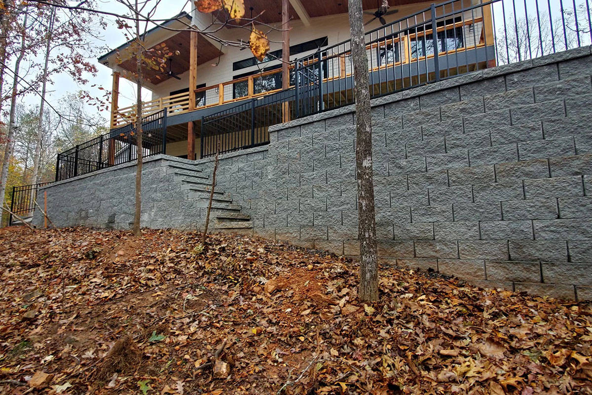 Retaining Wall with Steps | Marietta Georgia